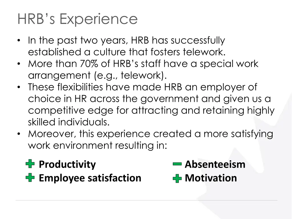 hrb s experience