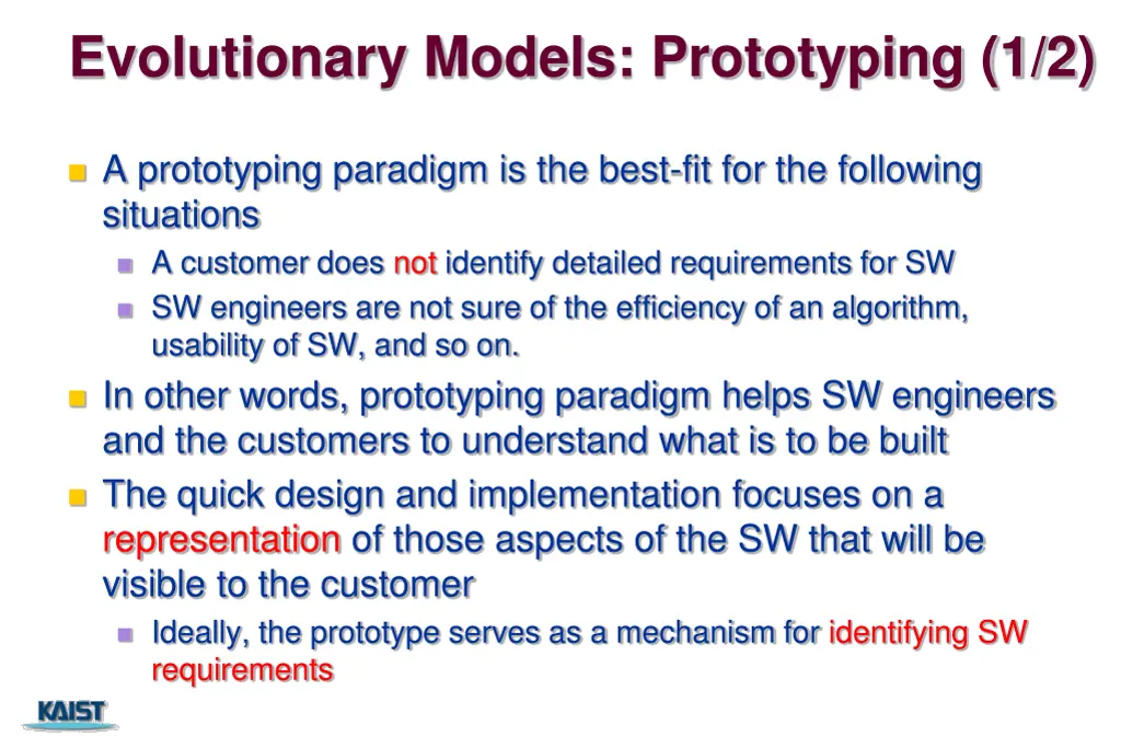 evolutionary models prototyping 1 2