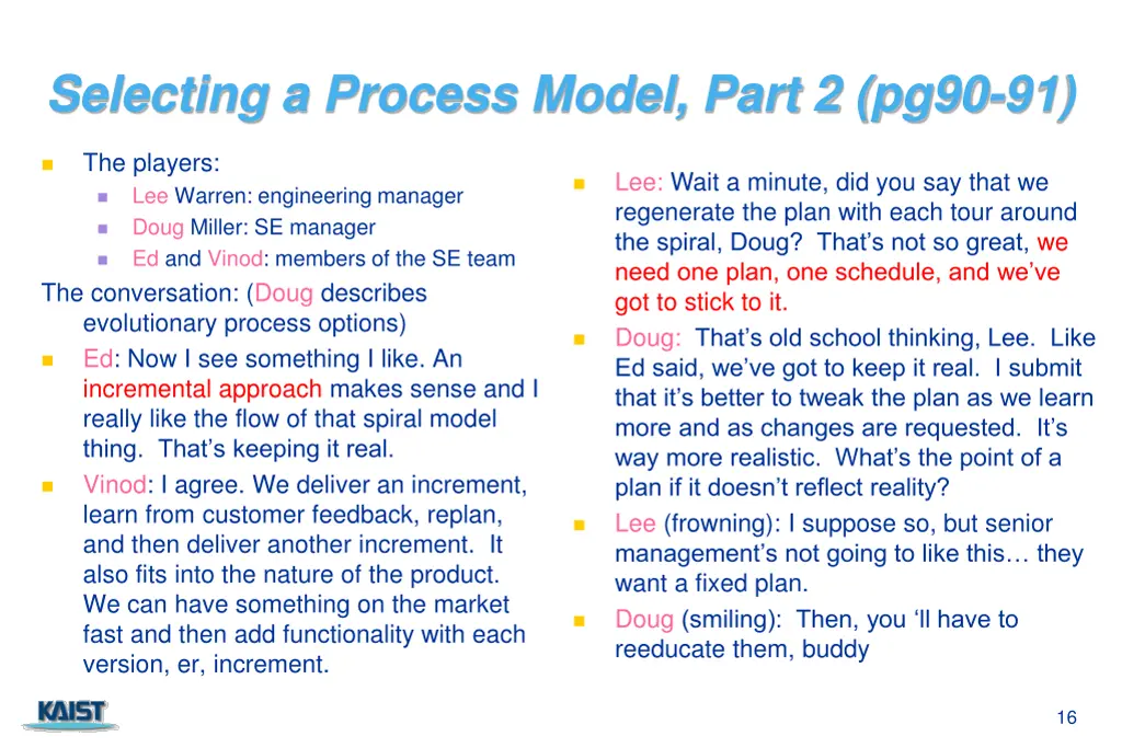 selecting a process model part 2 pg90 91