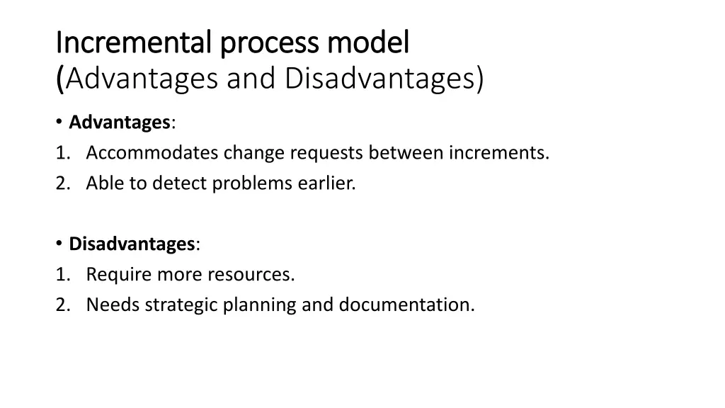 incremental process model incremental process 1