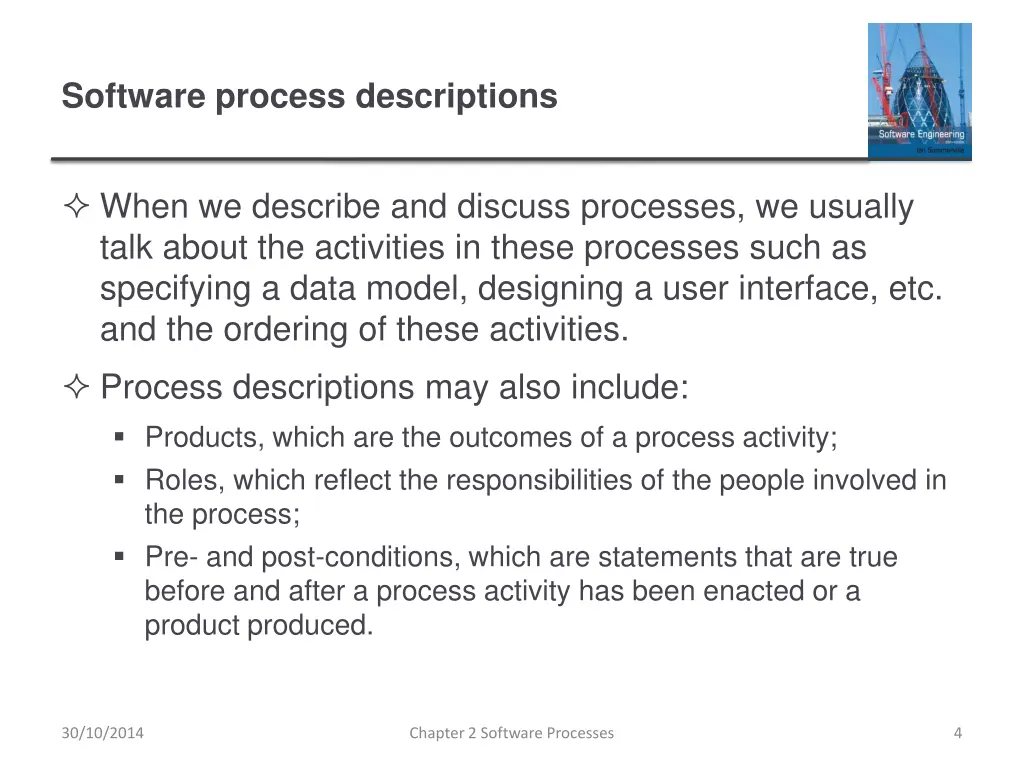 software process descriptions