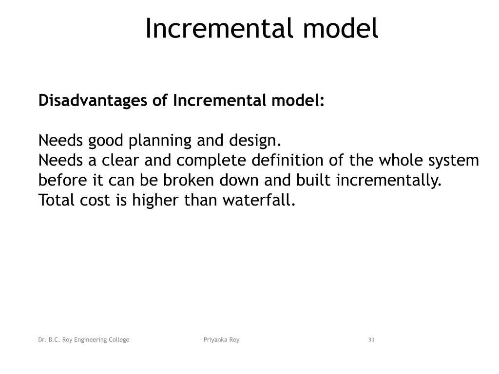 incremental model 3