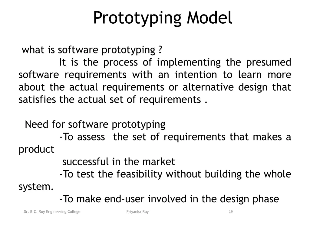 prototyping model