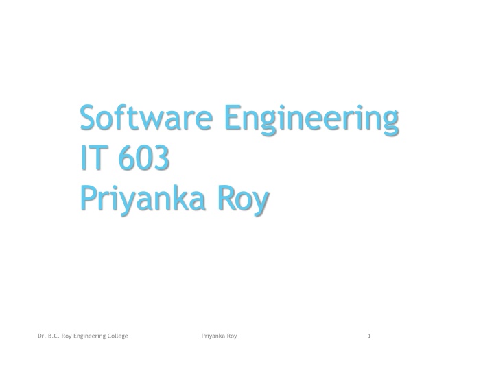 software engineering it 603 priyanka roy