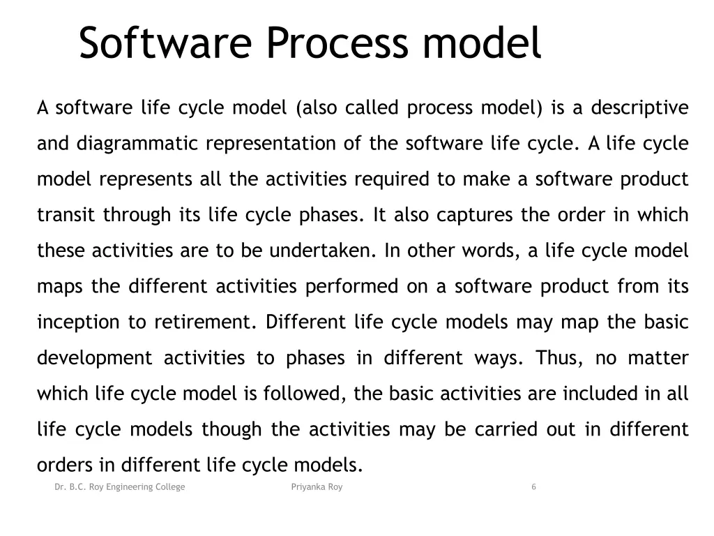 software process model