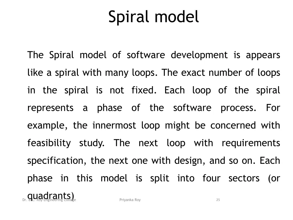 spiral model