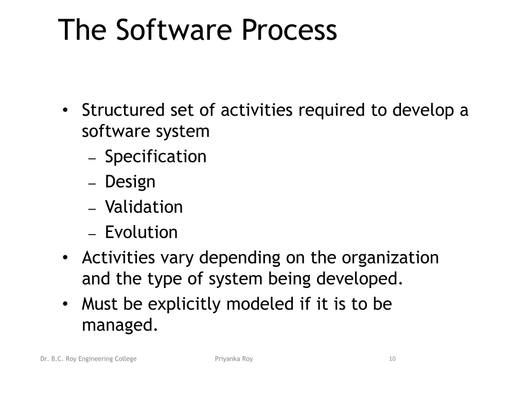 the software process