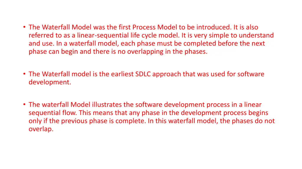 the waterfall model was the first process model