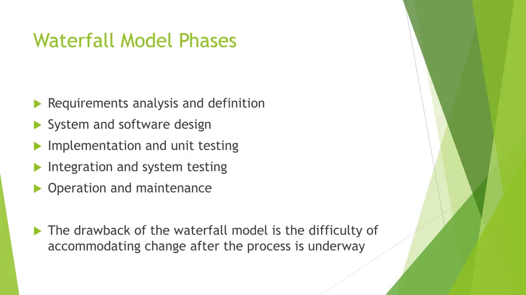 waterfall model phases