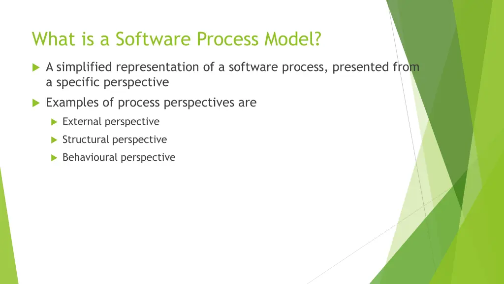 what is a software process model