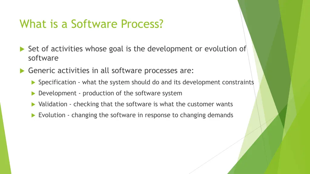 what is a software process