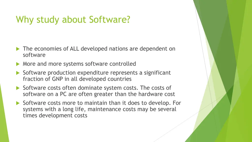 why study about software