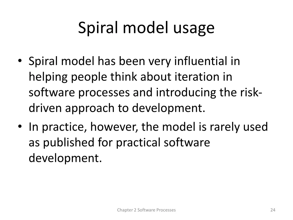 spiral model usage