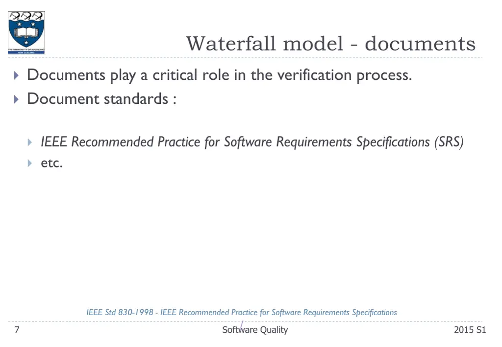 waterfall model documents