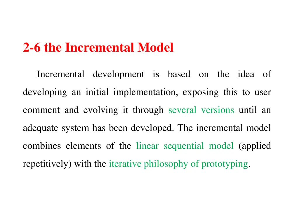 2 6 the incremental model