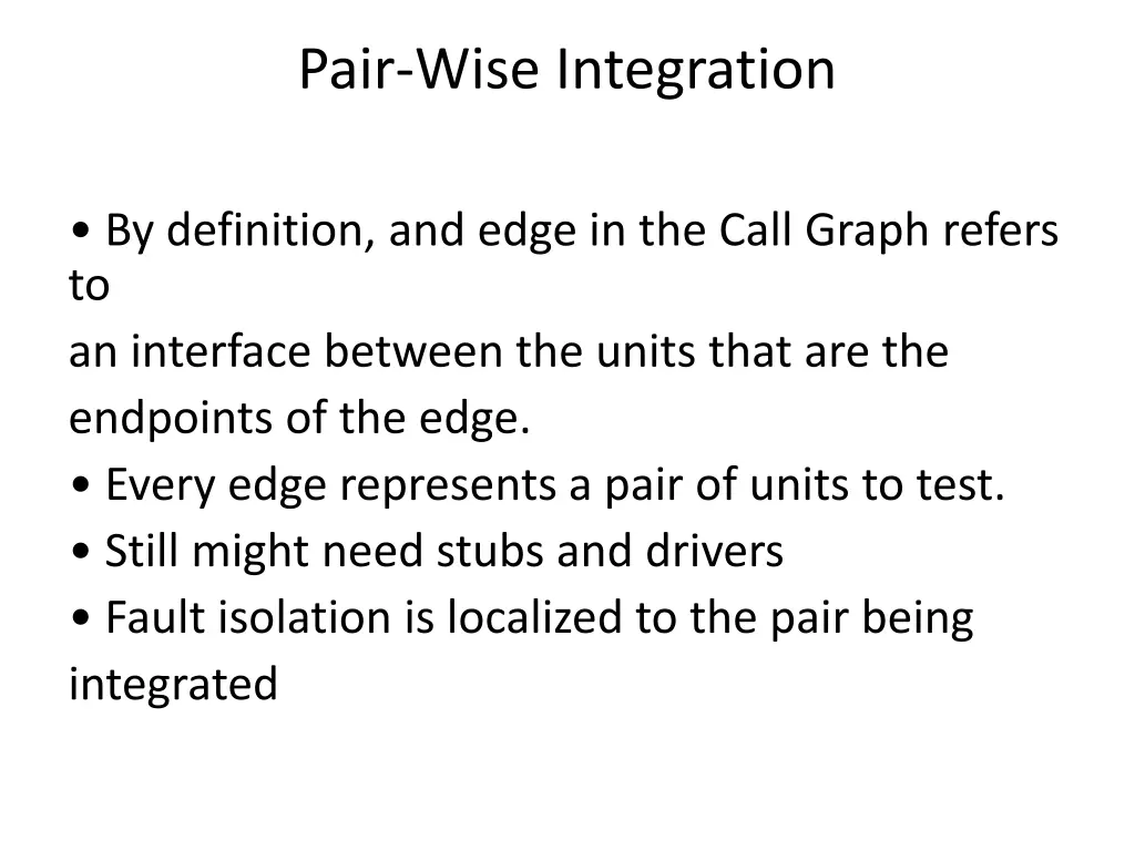 pair wise integration