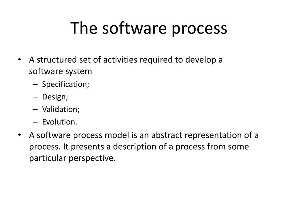 the software process