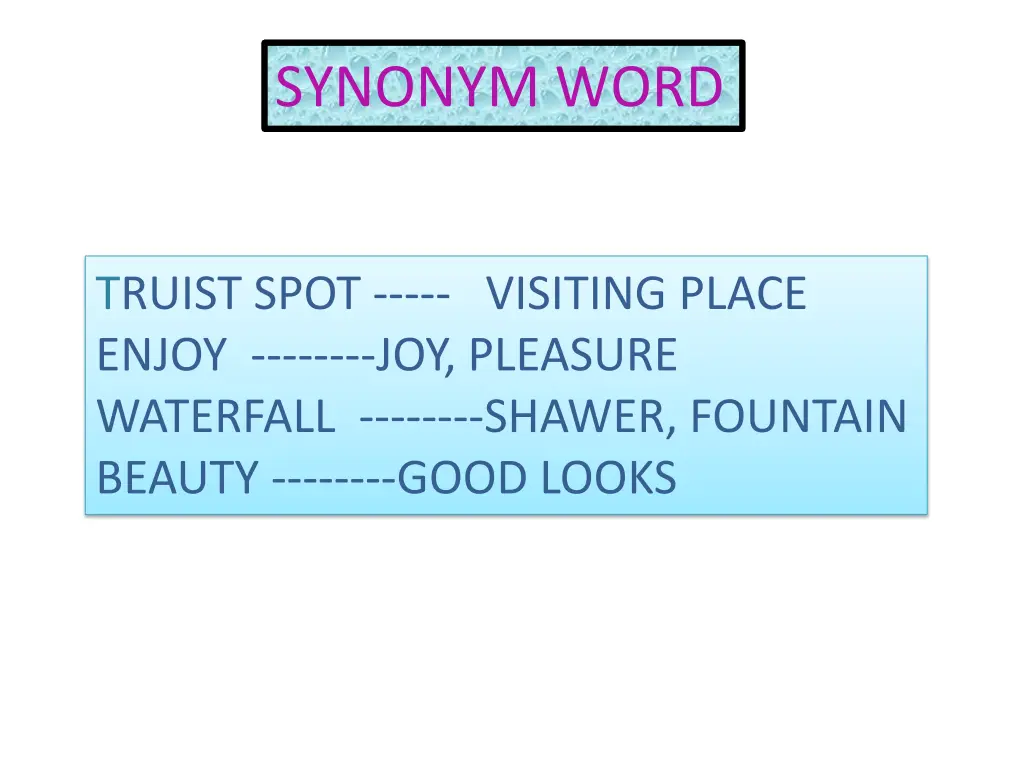 synonym word