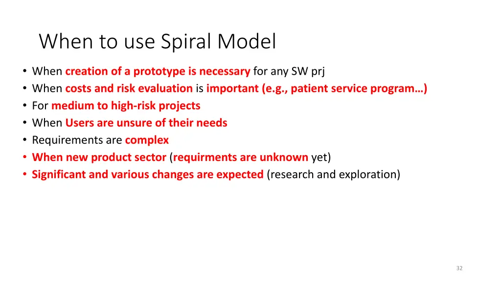 when to use spiral model