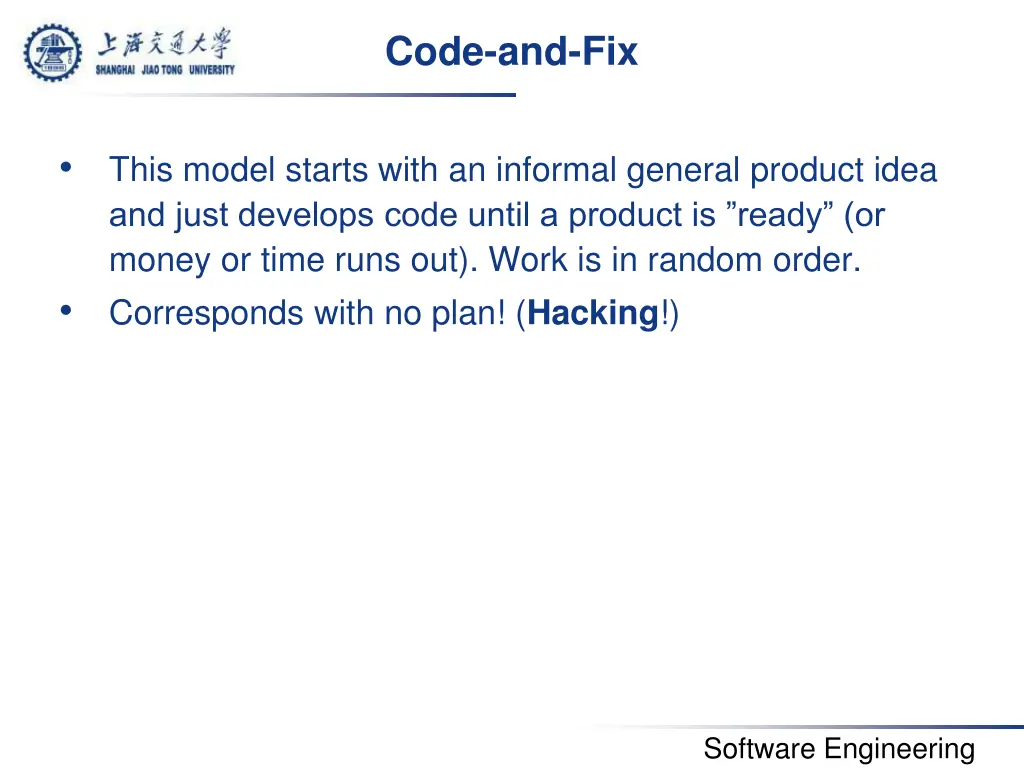 code and fix