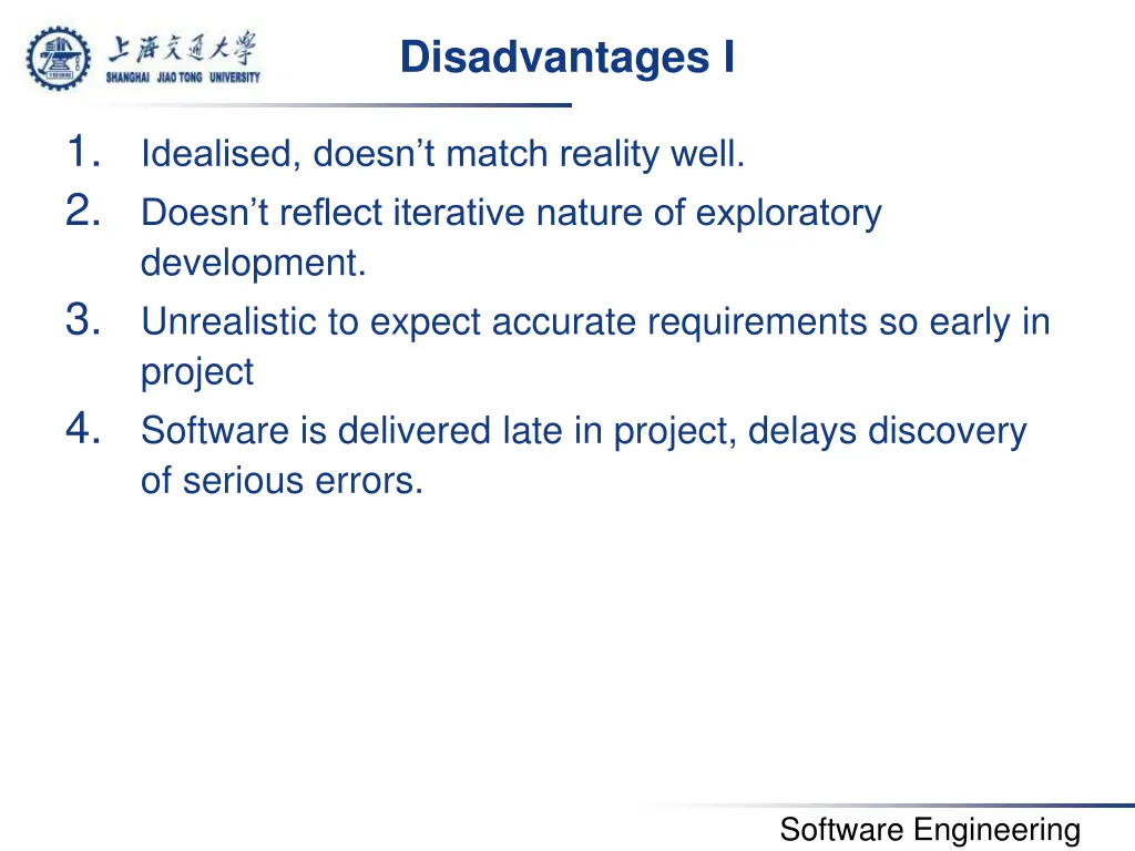 disadvantages i