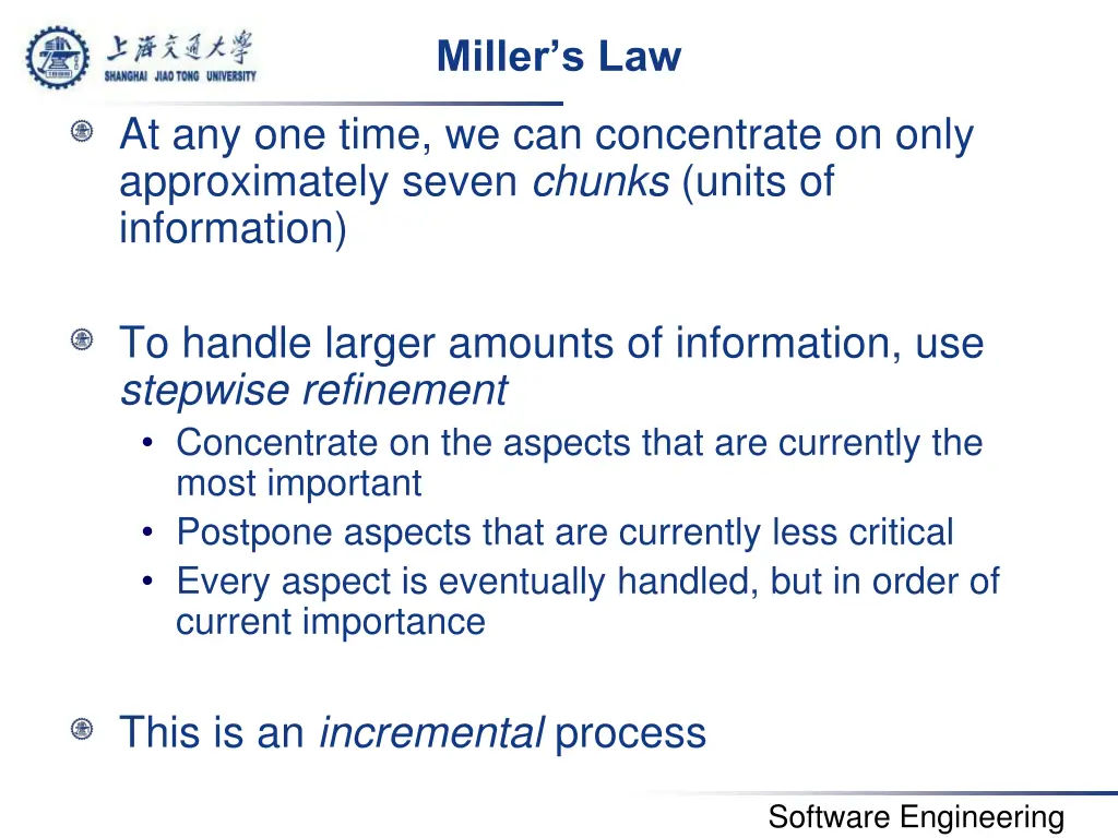 miller s law