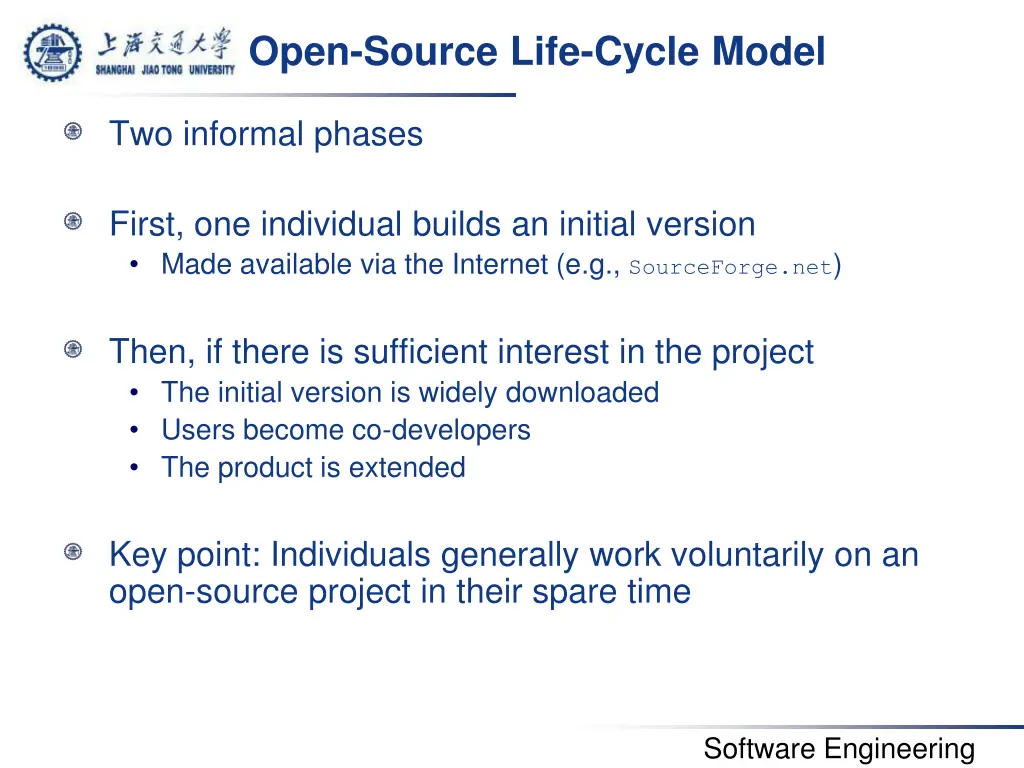 open source life cycle model