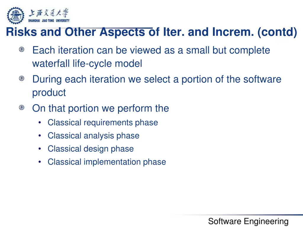 risks and other aspects of iter and increm contd 1