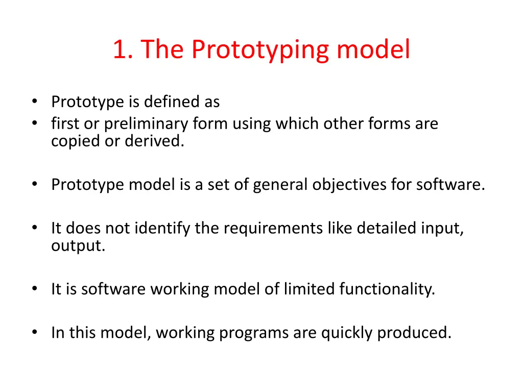 1 the prototyping model