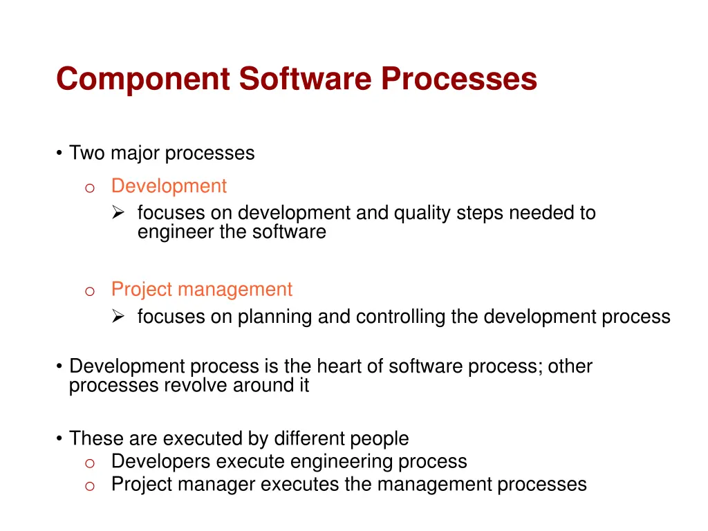 component software processes