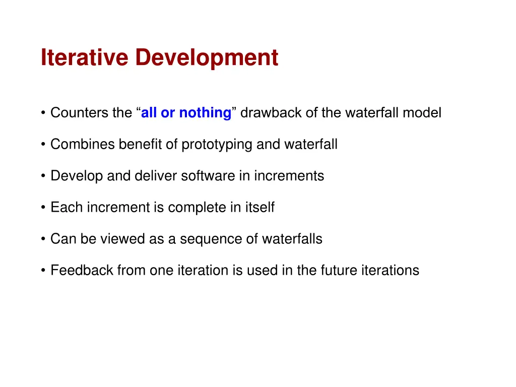 iterative development