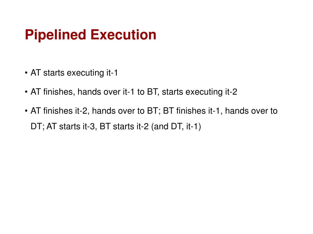 pipelined execution