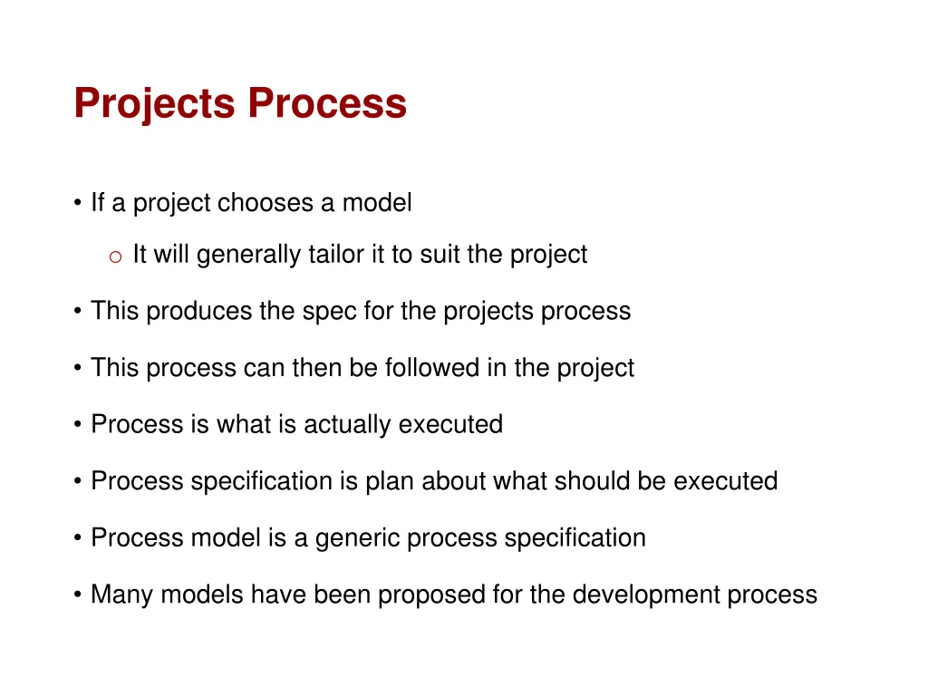 projects process