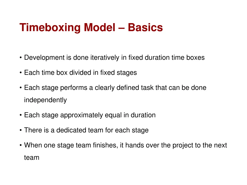 timeboxing model basics