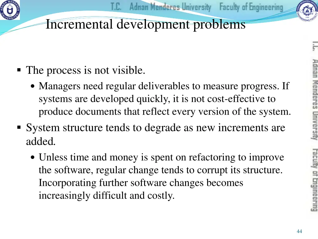 incremental development problems