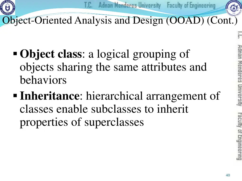 object oriented analysis and design ooad cont