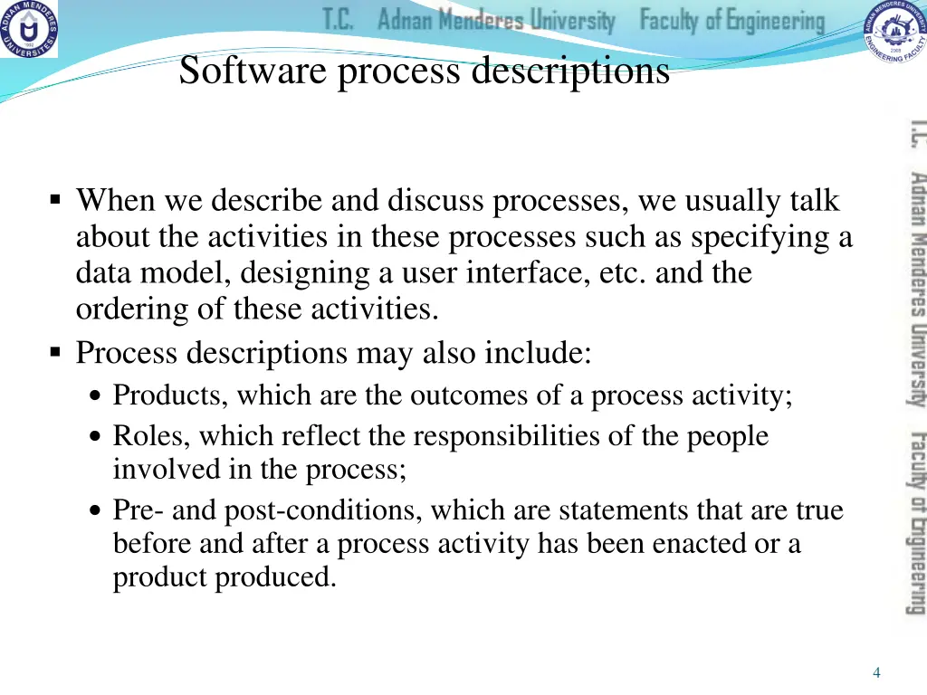 software process descriptions