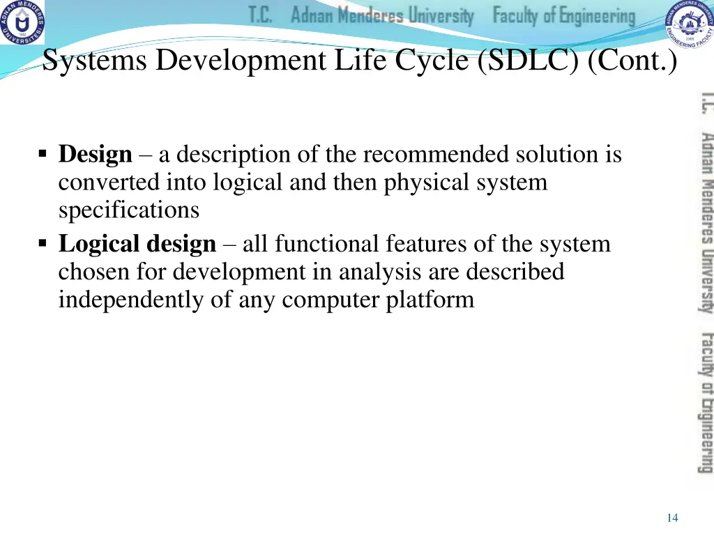 systems development life cycle sdlc cont 1