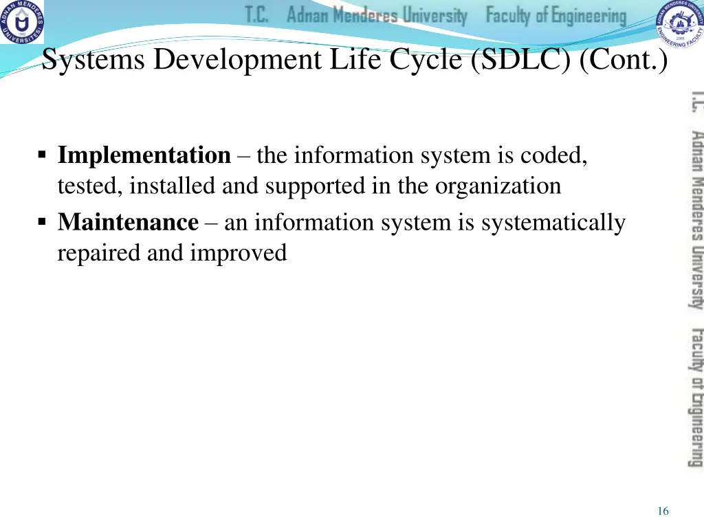 systems development life cycle sdlc cont 3