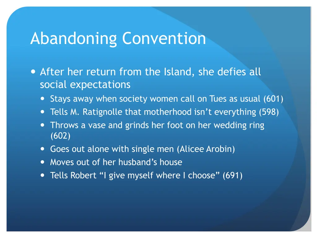 abandoning convention