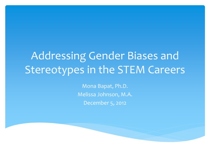 addressing gender biases and stereotypes