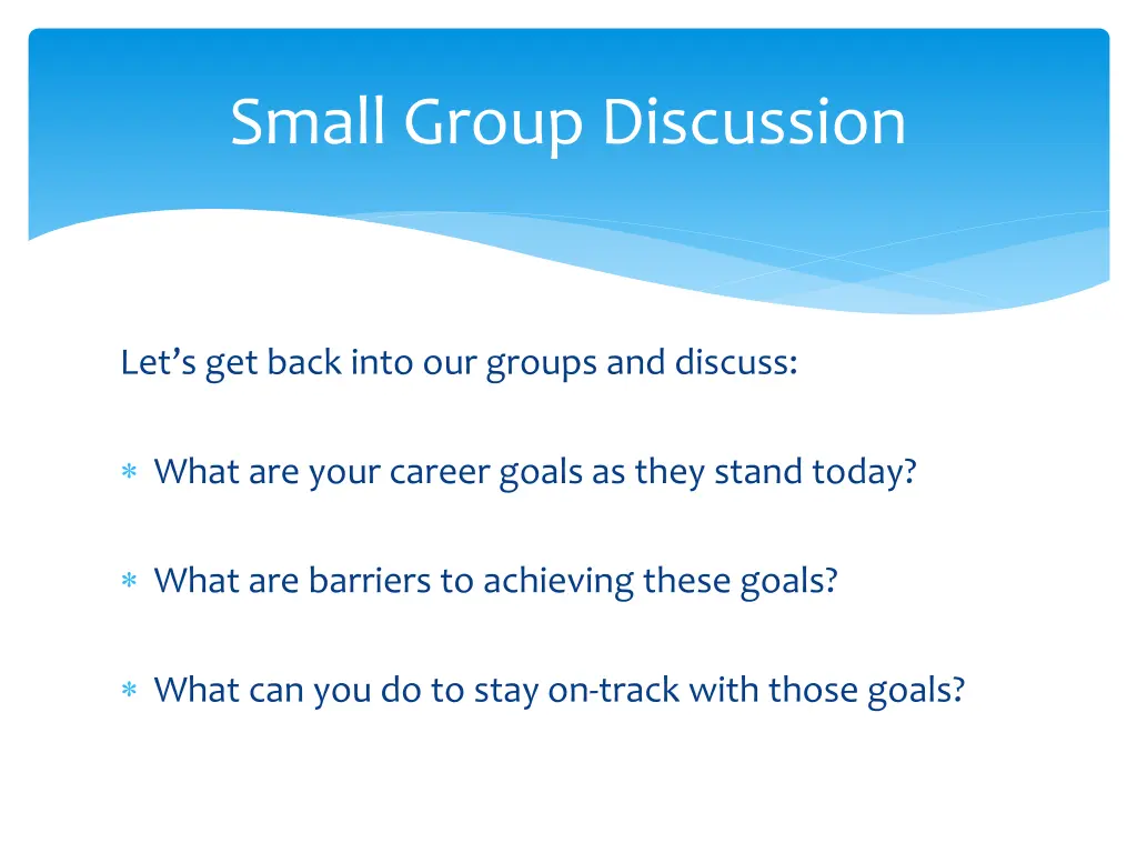 small group discussion