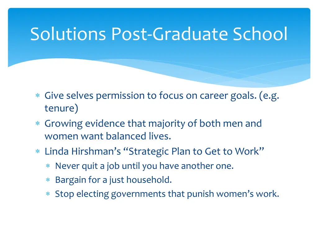 solutions post graduate school