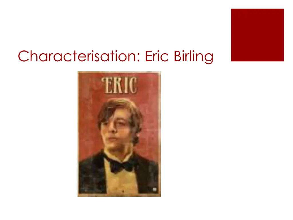 characterisation eric birling