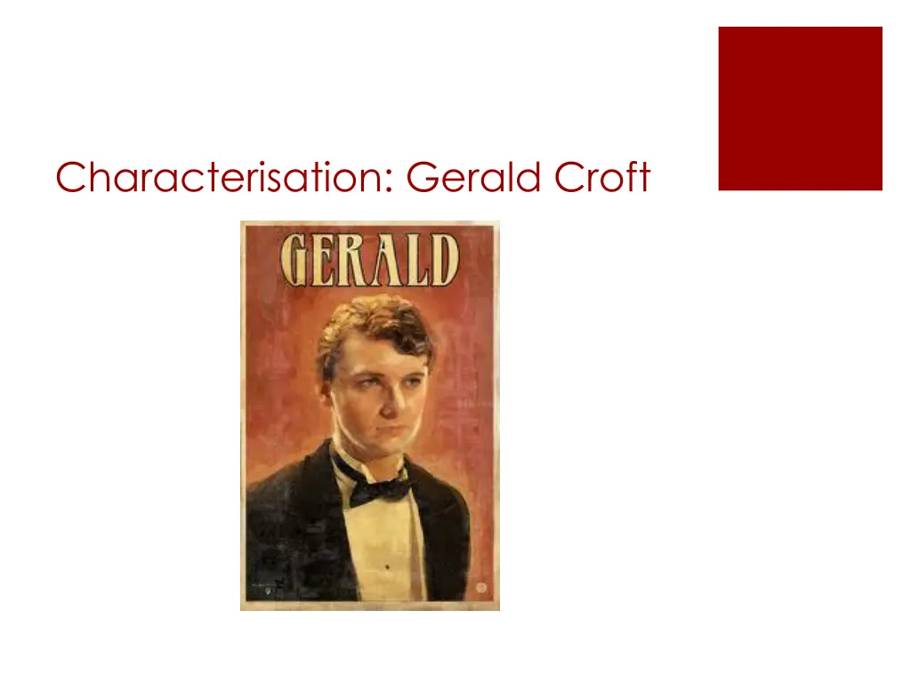 characterisation gerald croft