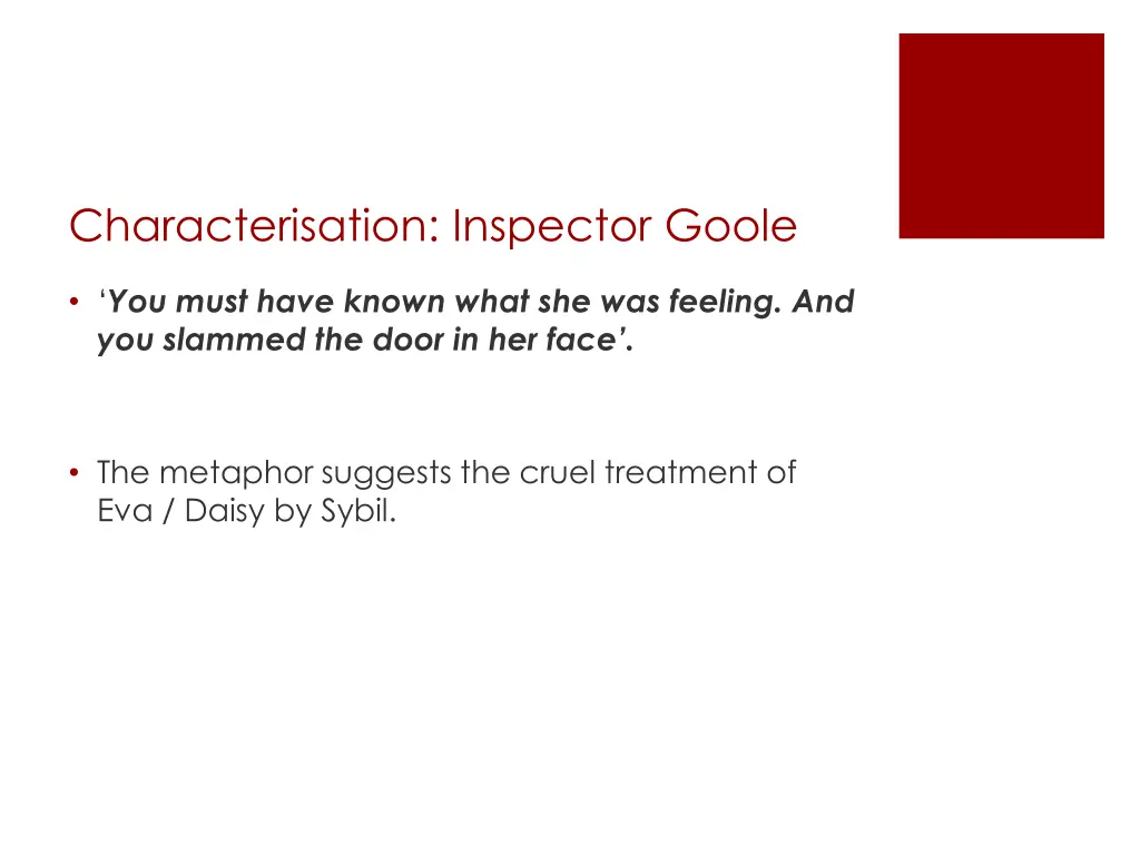 characterisation inspector goole 3