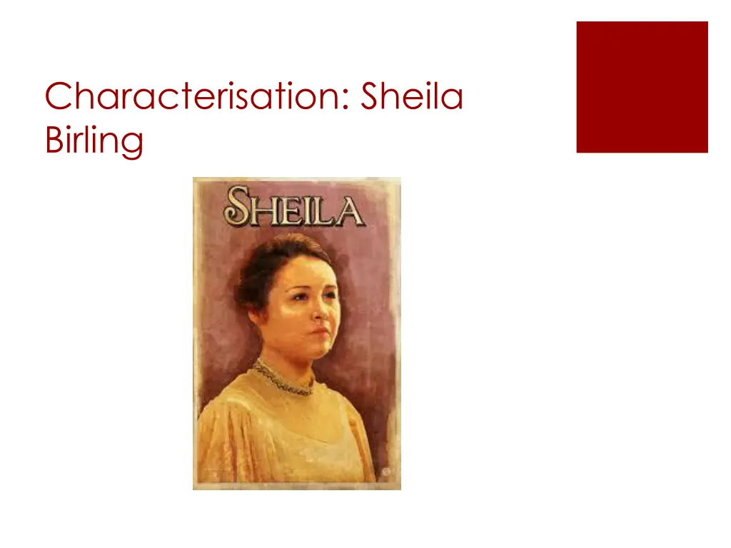 characterisation sheila birling