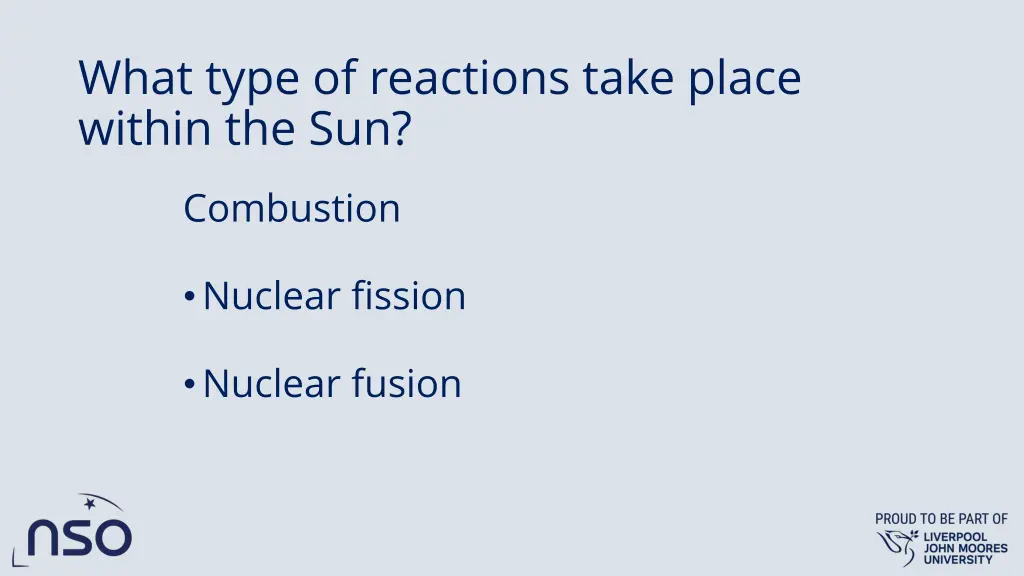 what type of reactions take place within the sun