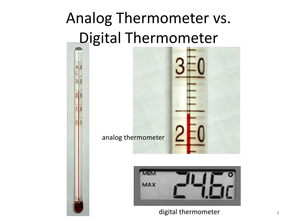 analog thermometer vs digital thermometer