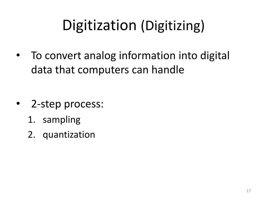 digitization digitizing